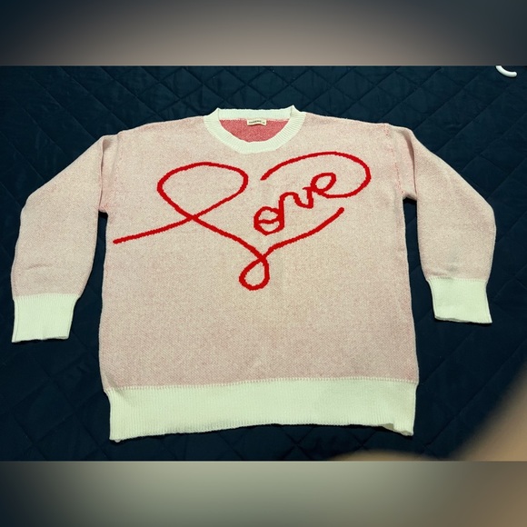 NWOT Beautiful AndTheWhy Love sweater. - Picture 1 of 5